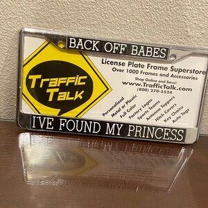 Black and White License Plate Frame